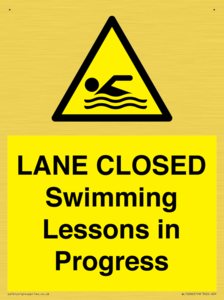 LANE CLOSED Swimming Lessons in Progress